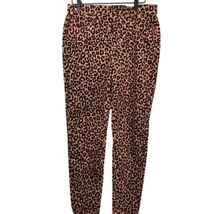 Ann Taylor The Skinny Highest Rise Leopard‎ Corduroy Pant Brown Sz 14P New W/Tag